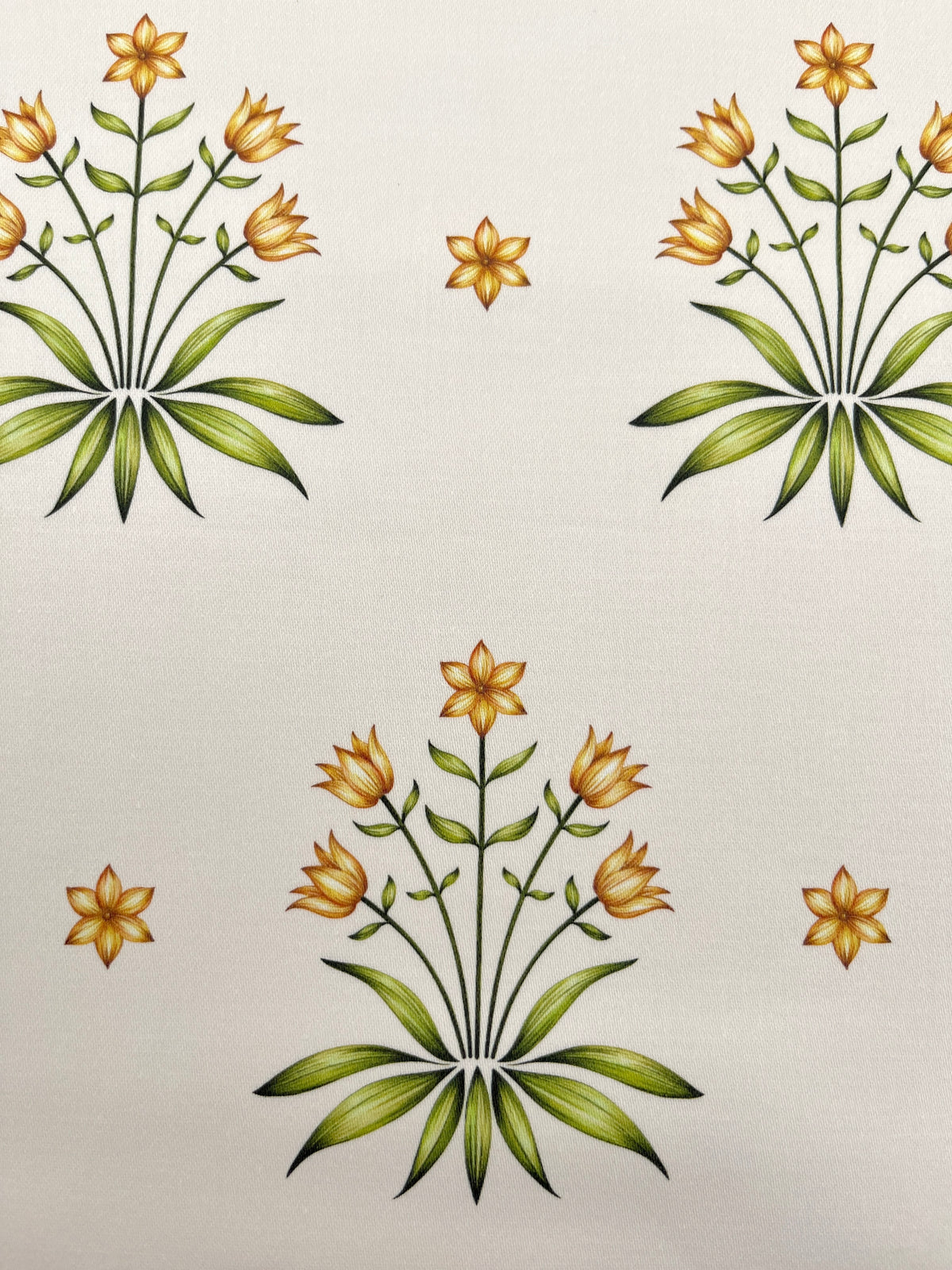 Jane Cotton Satin Fabric in Marmalade