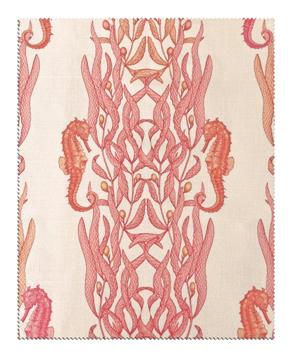 Cordelia Linen/ Cotton Fabric in Coral
