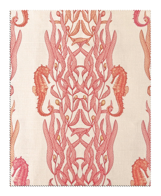 Cordelia Linen/ Cotton Fabric in Coral