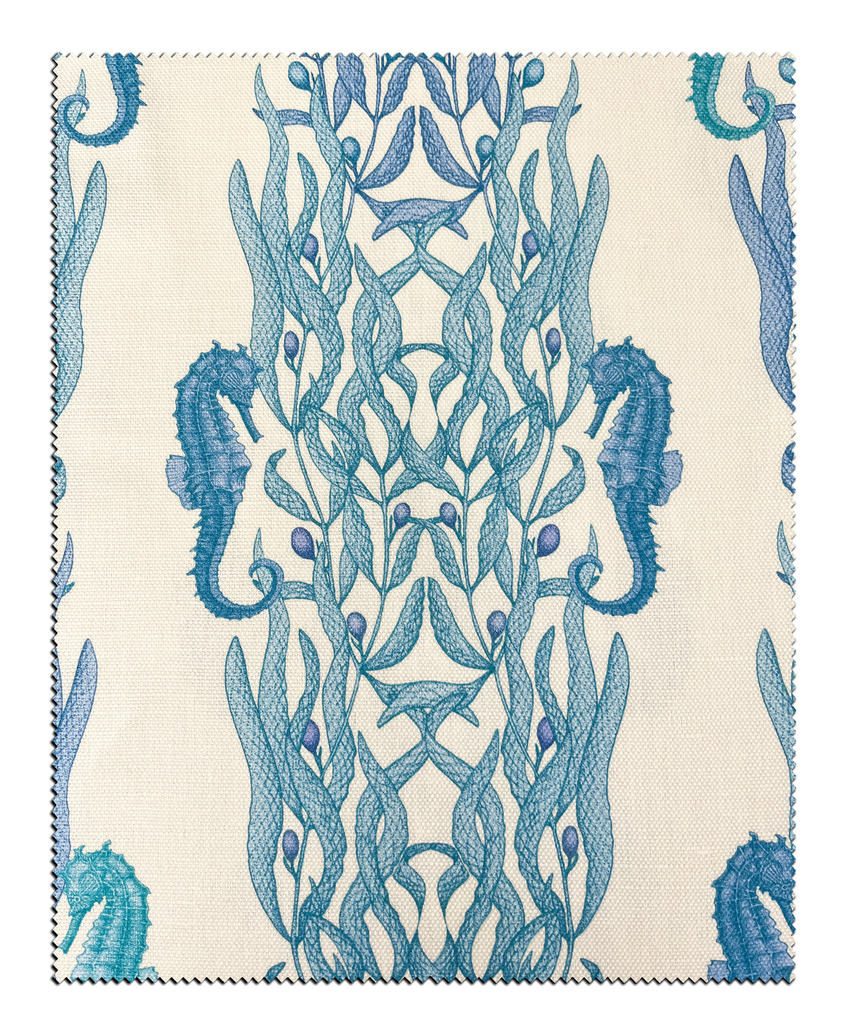 Cordelia Linen/Cotton  Fabric In Marine