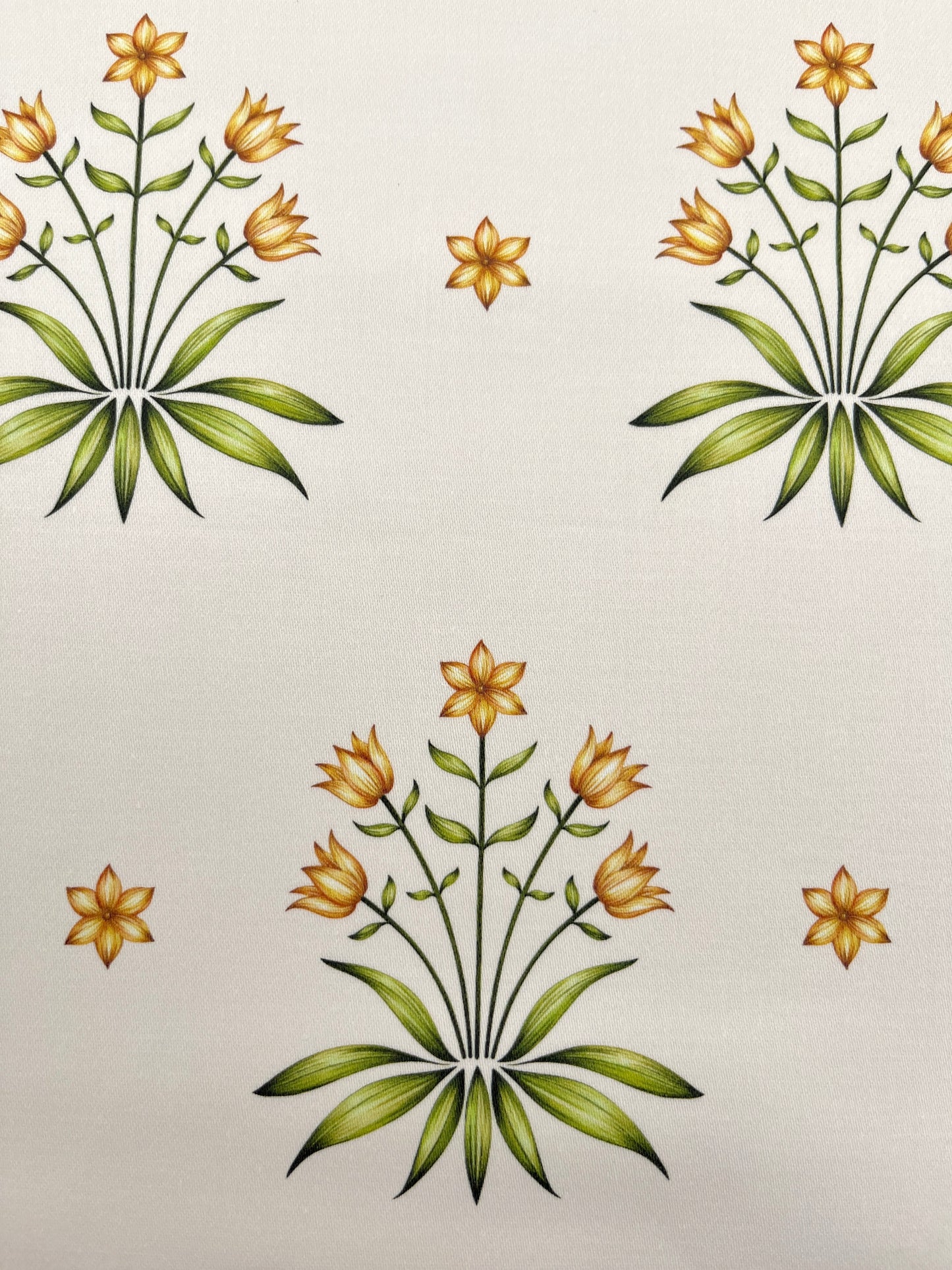 Jane Cotton Satin Fabric in Marmalade