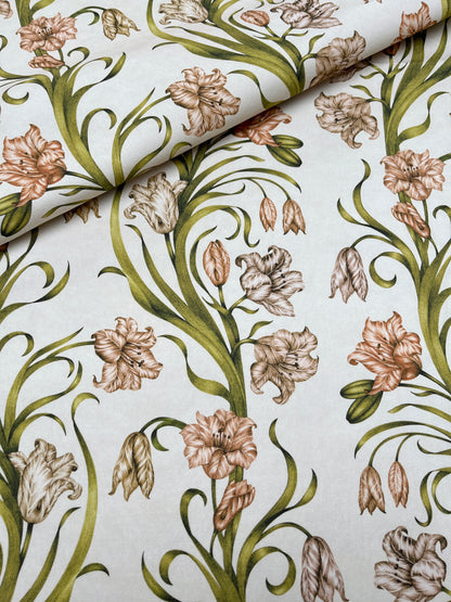 Laleh Cotton Panama Fabric in Alabaster