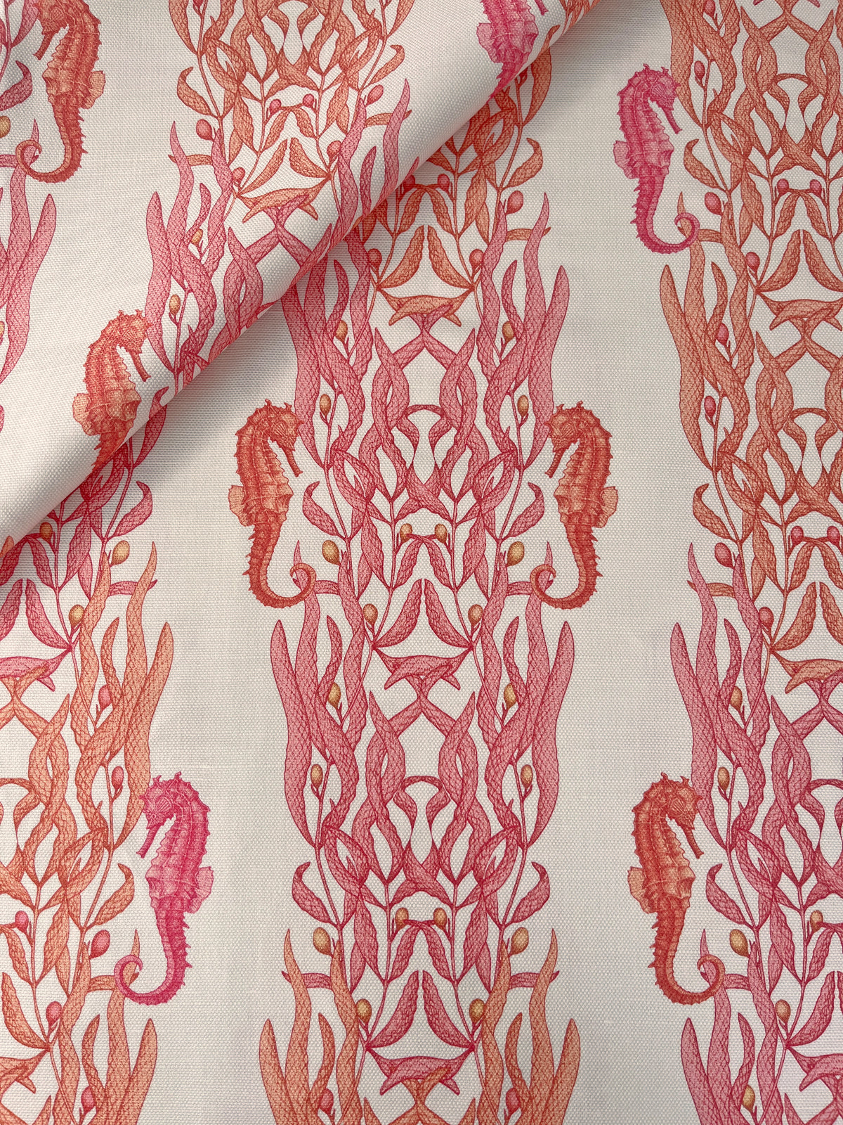 Cordelia Linen/ Cotton Fabric in Coral